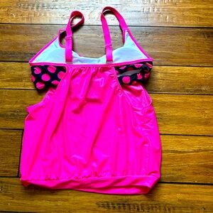 Polkadot Tank with built in bikini, bathing suit with shorts